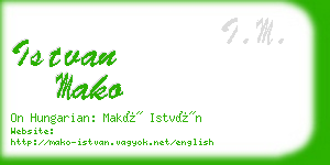 istvan mako business card